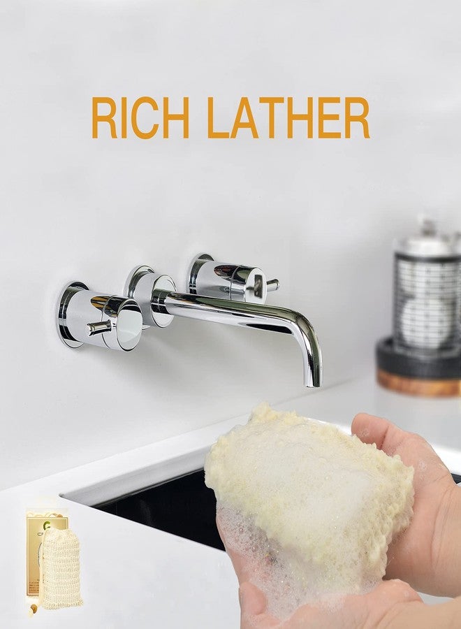 CROVIN 100% Natural Sisal Bath Soap Bag (Set of 2)-Effective Exfoliating Large Premium Soap Saver Pouch Fits Most Bar Soap and Zero-waste, Good Foaming - Image 5